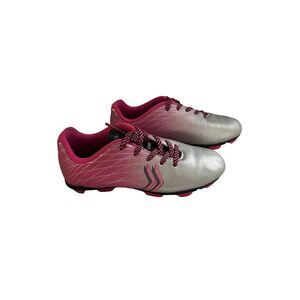 DSG pink and silver youth soccer cleats size 12